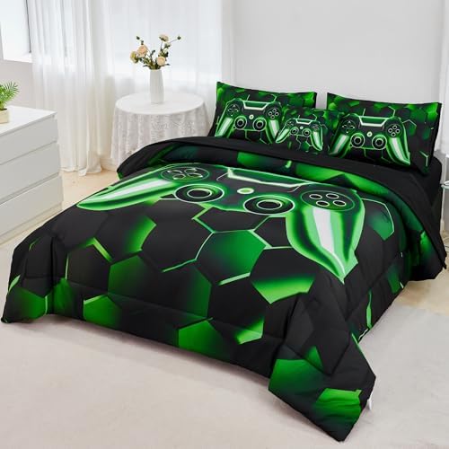 RYNGHIPY 3D Gamer Comforter Set for Kids