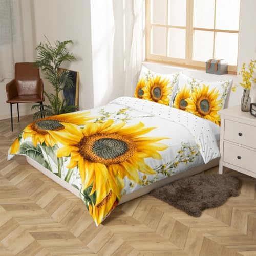 Feelyou Sunflower Duvet Cover Set for Kids 1
