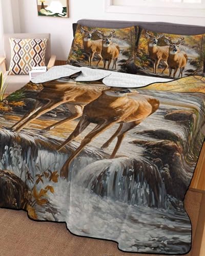 TocaHome Summer Quilt Twin XL 68x98 Inch Set with 2 Pillowcases