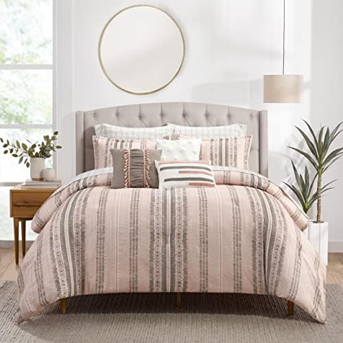 Stratford Park 10-Piece Blush Comforter Set for Girls
