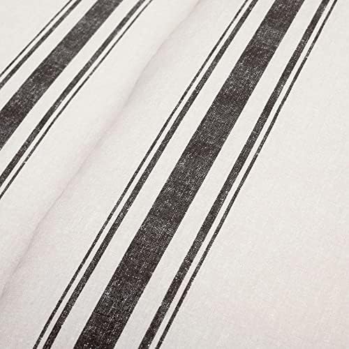 Farmhouse Stripe Reversible Cotton Duvet Cover Set Twin XL