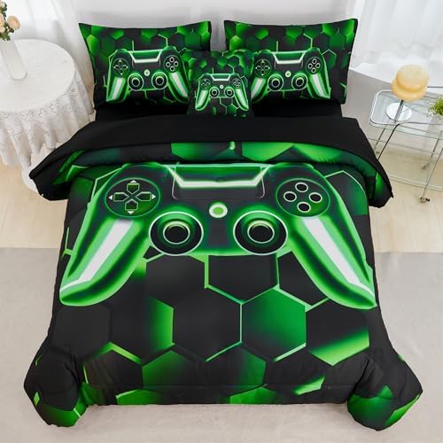 RYNGHIPY 3D Gamer Comforter Set for Kids