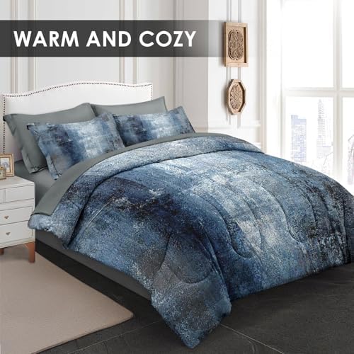 7 Pcs Queen Comforter Set with 2 Pillowcases and 2 Shams