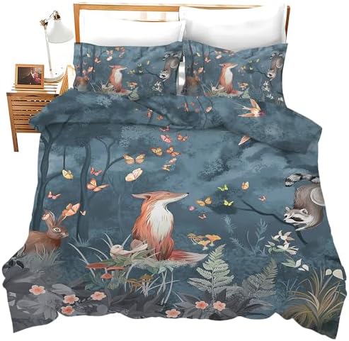 Fox Woodland Duvet Cover Set 3 Piece with Pillowcases