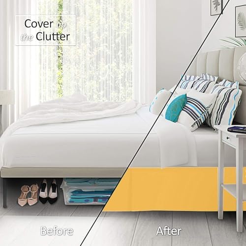 Box Pleated Bed Skirt 14 Drop - 600 Thread Count Pure Cotton