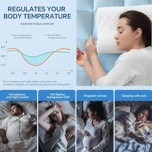 BEDELITE Ultra Cooling Queen Mattress Topper with Deep Pocket