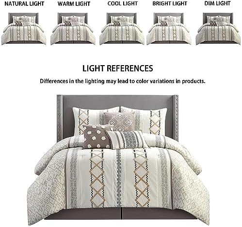 Grand Avenue 7 Piece Cozy Boho Comforter Set California King