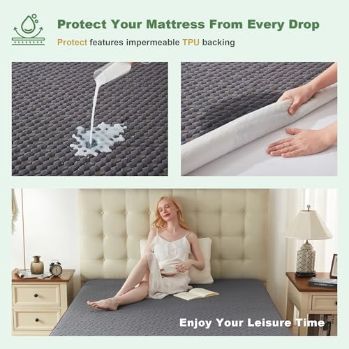 BEDLORE Waterproof Queen Mattress Protector with Deep Pocket