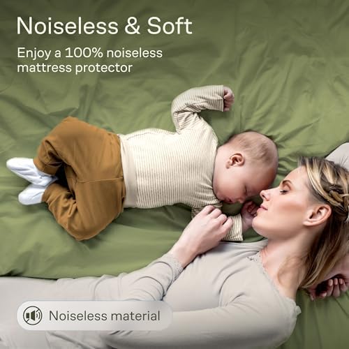 Bamboo Viscose Mattress Protector - Waterproof Queen Size with 360 Protection