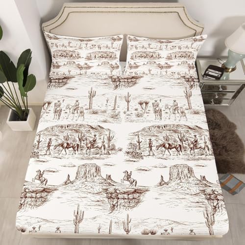 Castle Fairy Western Cowboy Fitted Sheet Set 1
