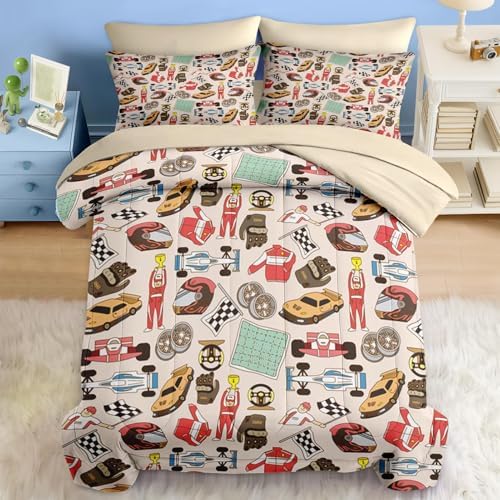 Pamnest Racing Car Comforter Set 7 Pcs Full Size