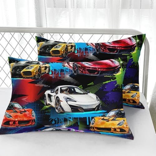 AILONEN Racing Car Sheet Set for Kids Twin Size