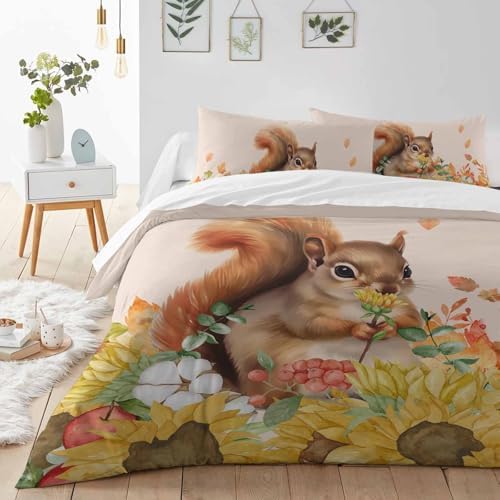 LooPoP Fall Duvet Cover Set 3PCS California King Size 1