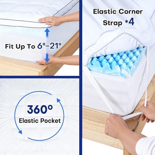 Vipfree Twin XL 4 Inch Dual Layer Mattress Topper