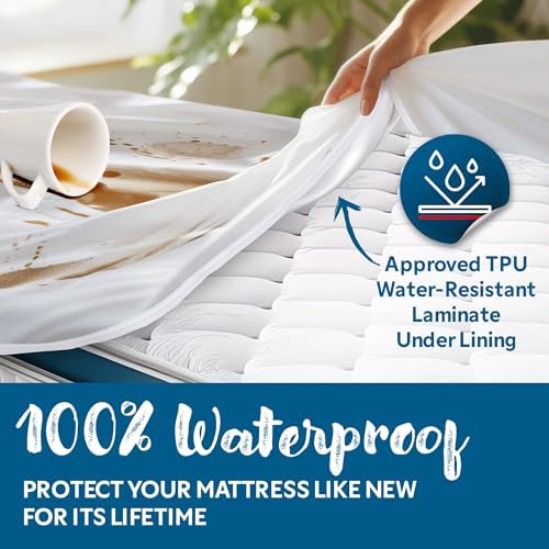 Guardmax Jersey Knitted Queen Mattress Encasement - Waterproof Bed Bug Proof