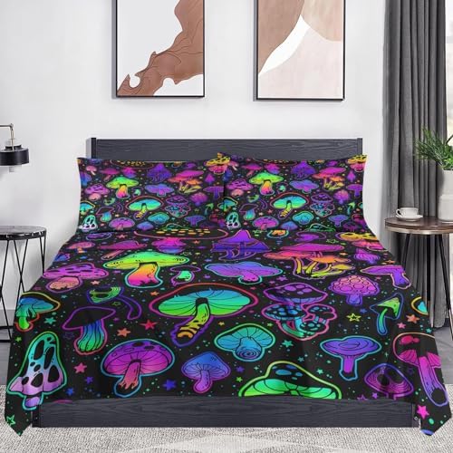 WeCozy Queen Size 4 Pcs Sheet Set with 14 Deep Pocket