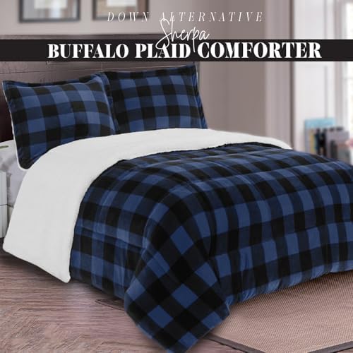 Elegant Comfort 3-Piece Buffalo Plaid Comforter Set
