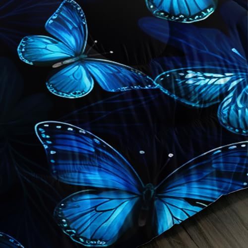 Dream Blue Butterfly Comforter Set Twin Size 1