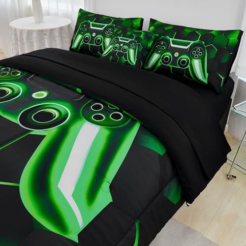 RYNGHIPY 3D Gamer Comforter Set for Kids