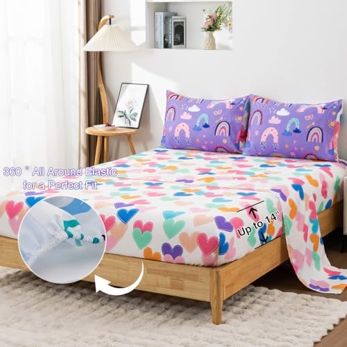 Holawakaka Boho Rainbow Comforter Set with Sheets 1