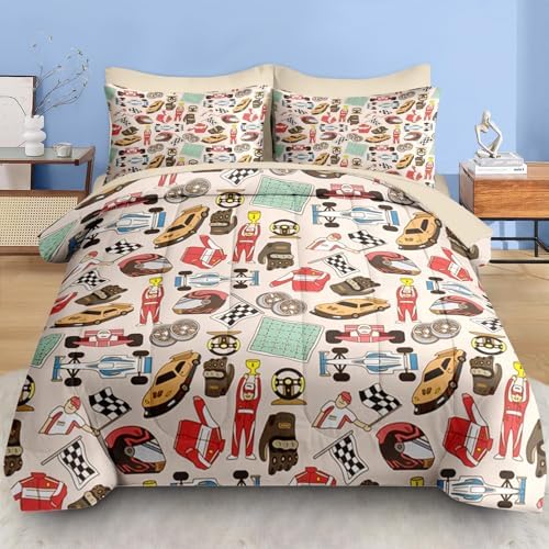 Pamnest Racing Car Comforter Set 7 Pcs Full Size