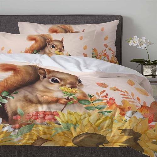 LooPoP Fall Duvet Cover Set 3PCS California King Size 1