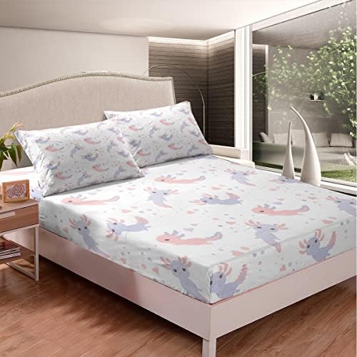 Erosebridal Axolotl Queen Bed Sheet Set