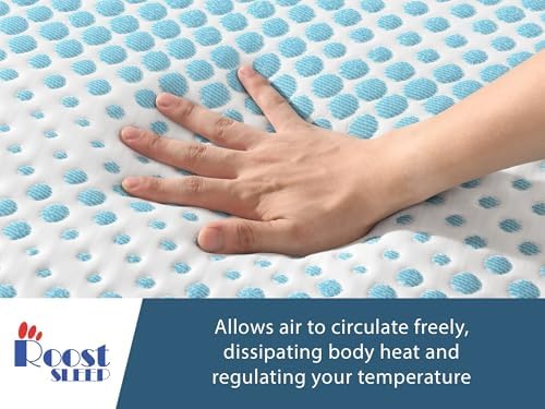 ROOST SLEEP Cool Cloud 3 Inch Gel Memory Foam Mattress Topper