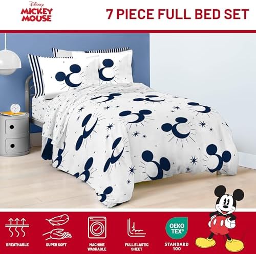 Disney Mickey Mouse 7-Piece Comforter Set for Kids