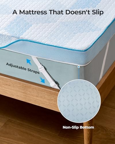 PERLECARE Firm Mattress Topper Queen 3 Inch Cooling Gel Foam