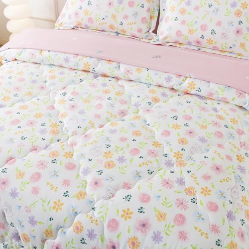 Wajade 7-Piece Floral Comforter Bed in a Bag Set