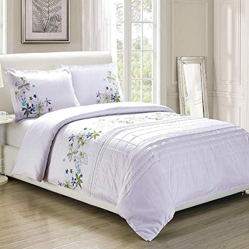 Superior Embroidered Cotton Duvet Cover Set KingCalifornia King 1