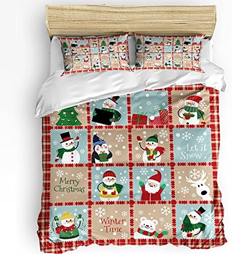 LooPoP Christmas Duvet Cover Set California King 3 Piece