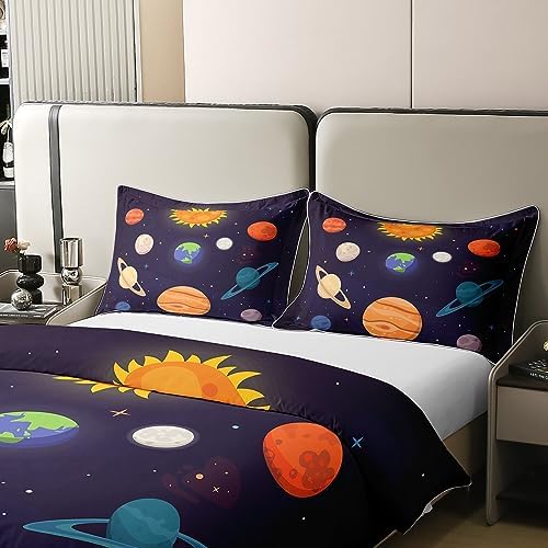 Solar System Duvet Cover Set Twin 100 Cotton