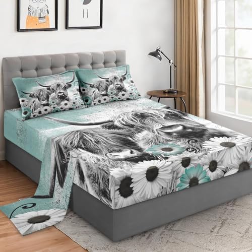 WeCozy 4-Piece Full Size Bed Sheet Set with Pillowcases 1
