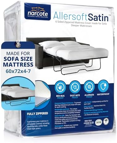 Allersoft Queen Sleeper Sofa Mattress Cover with Locking Zipper