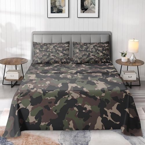 Pamnest Full Size Bed Sheet Set Camouflage