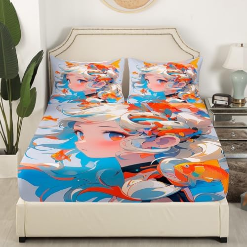 Erosebridal Twin 2Pcs Anime Printed Bedding Set