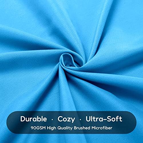 SLEEP ZONE Kids Full Size Bed Sheet Set - Sky Blue