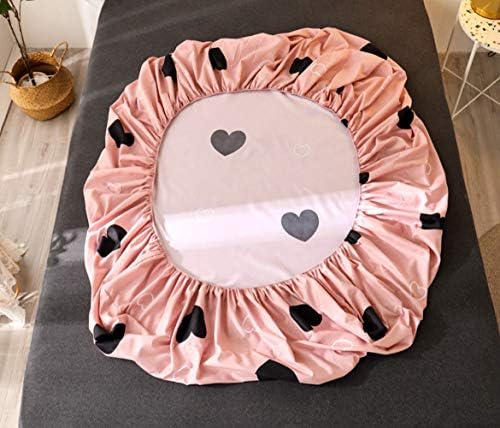 Girls Cute Heart Pattern Fitted Sheet Set Queen Size