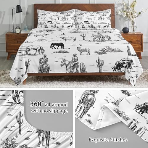 WeCozy 4-Piece Full Size Bed Sheet Set with Pillowcases