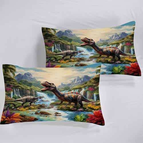 VTKON Dinosaur Bed Sheets Full Set for Kids
