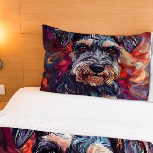 Standard Schnauzer 3D Print Duvet Cover Set for Kids