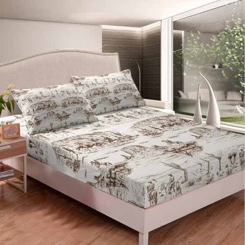 Castle Fairy Western Cowboy Fitted Sheet Set 1