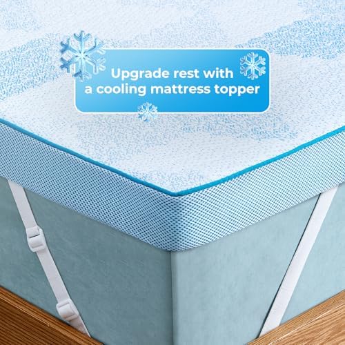 PERLECARE Firm Mattress Topper Queen 3 Inch Cooling Gel Foam