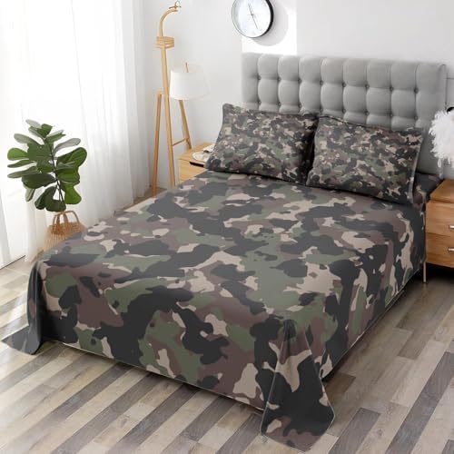 Pamnest Full Size Bed Sheet Set Camouflage