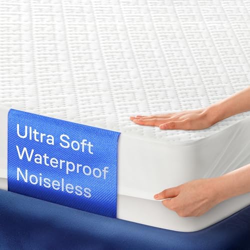 Bamboo Viscose Mattress Protector - Waterproof Queen Size with 360 Protection