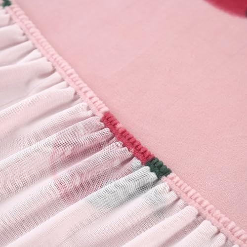 MAG 3Pcs Pink Flannel Bed Sheet Set