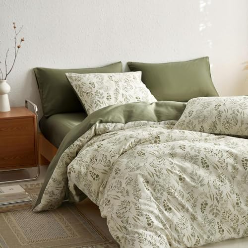 Bildenly Floral Duvet Cover Set King Size Reversible 1