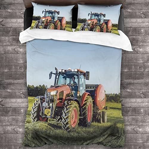 Tractor Duvet Cover Set 3 Piece with Zipper